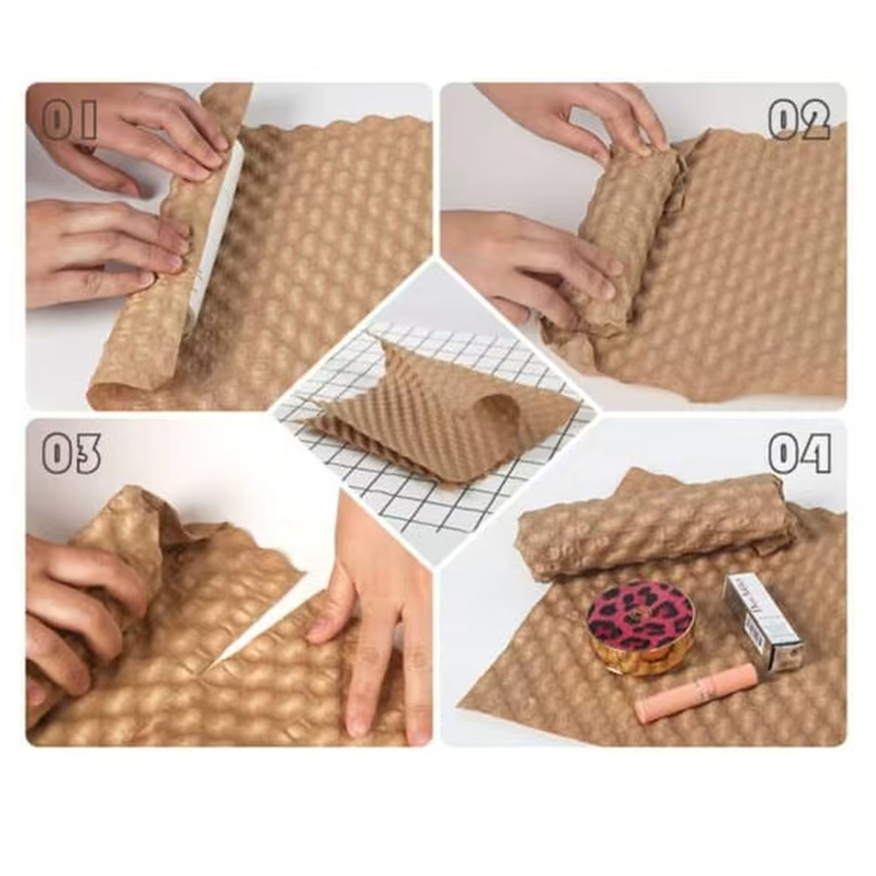 Eco-Friendly Kraft Paper Bubble Wrapping: Customizable, Recyclable & Sustainable Packaging Solution